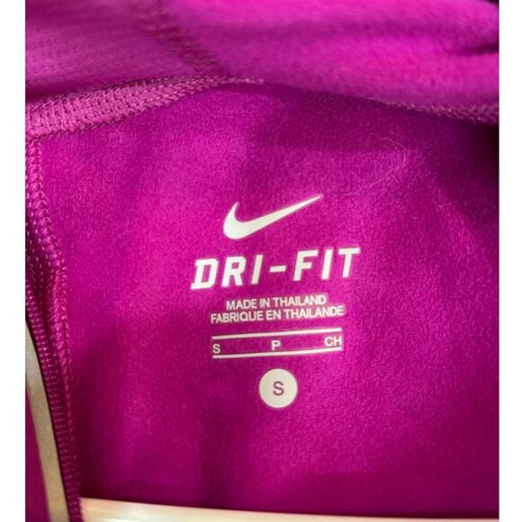 Nike Fri Fit Women S Purple Half Zip Rear Pocket Hooded Performance Pullover - Picture 5 of 10